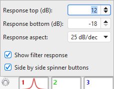 EQ Filters Panel settings