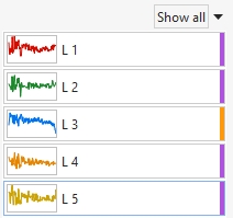 Overlay selector shpwing a measurement being used as a reference