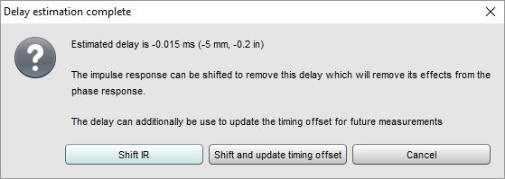 Estimate IR delay