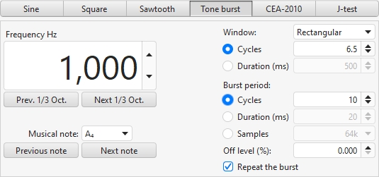 Tone Burst Generator