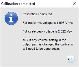 Calibrate output confirmation