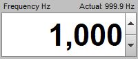 Actual frequency shown above requested frequency