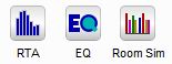 RTA, EQ and Room Simulator Buttons