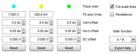 Scope channel settings